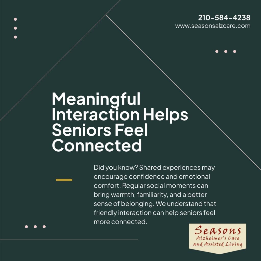 Social connection matters at every stage of life. 💛 Simple conversations, group activities, and shared laughter can help seniors feel included. 🌿 These moments…